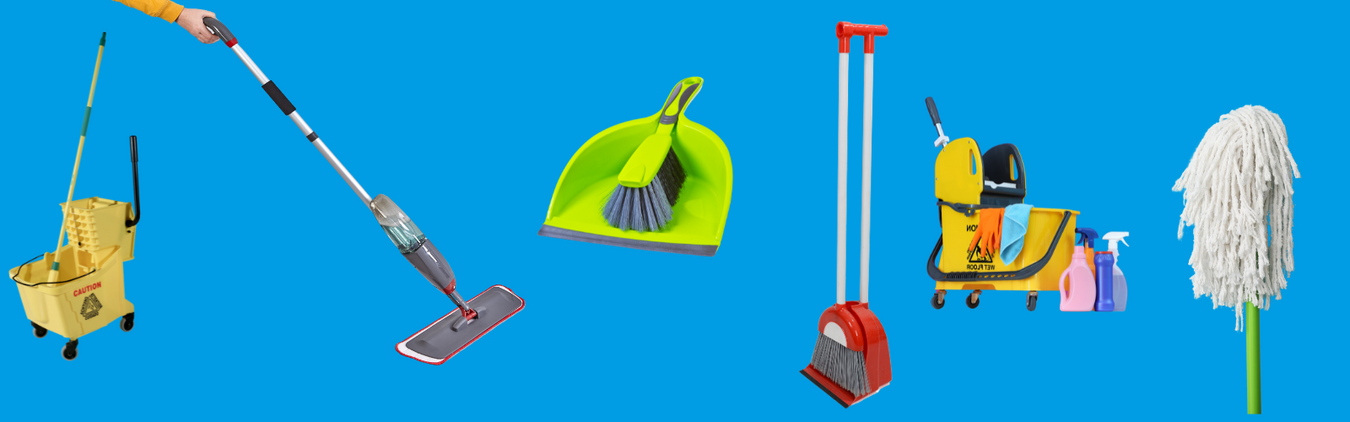 Wholesale floor care cleaning products including mops, buckets, spray mops and dustpan and brush sets available at discounted prices from DuraClean