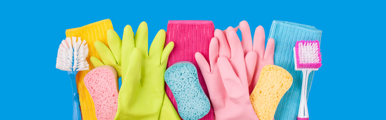 Wholesale janitorial cleaning consumables collection including microfibre cloths, sponges, door stops, and more, available at DuraClean®