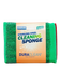 Green cleaning sponge with DuraClean packaging on a white background