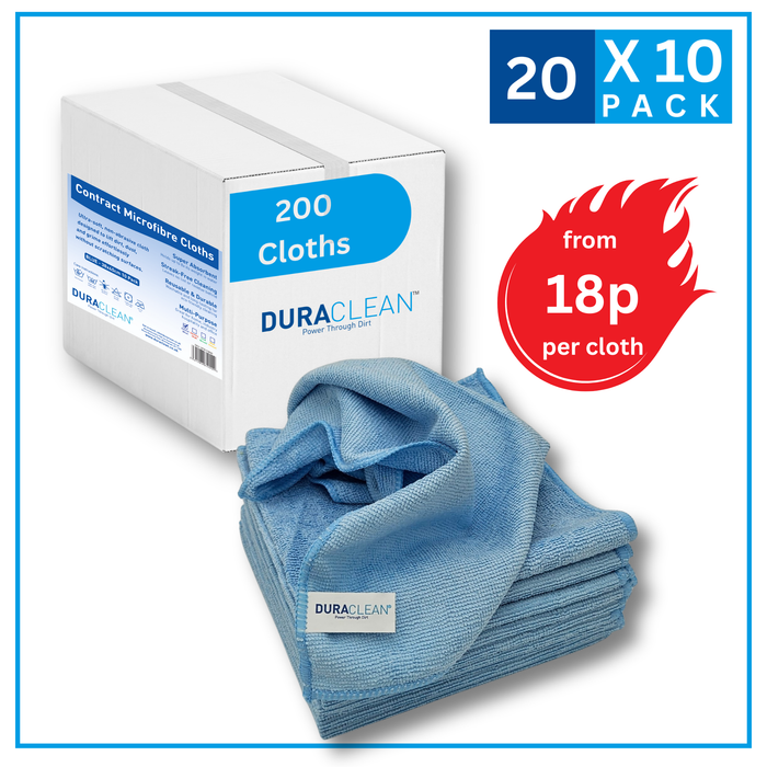 Duraclan Blue Microfibre cloths 200 Bulk