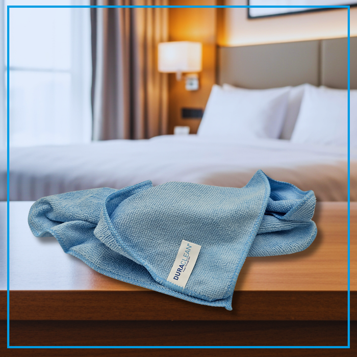 Bulk Blue Microfibre Cloths – 10 Pack – Case of 20 (200 Cloths) – For Commercial Cleaning Contracts