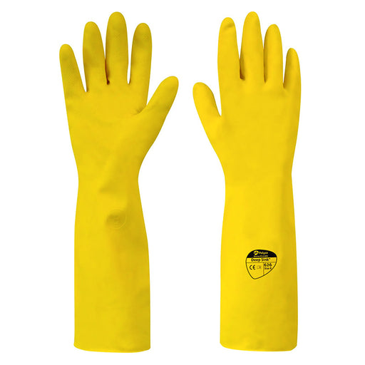 Wholesale 50-pack DuraClean® Deep Sink Washing Up Gloves with extended cuff design, textured grip, and comfortable lining, available at DuraClean®