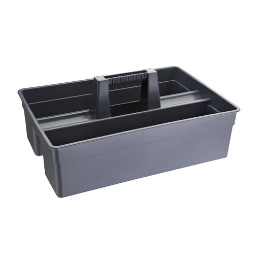 Wholesale 25-pack DuraClean® Durable Cleaner Caddy in black, perfect for organising and carrying cleaning supplies, available at DuraClean®