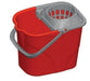 Wholesale 20-pack DuraClean® 14L Buckets with Strainers in vibrant red, available at DuraClean