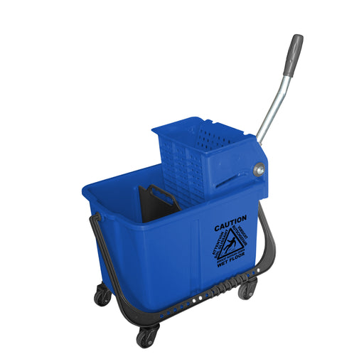 Wholesale 5-pack DuraClean® Kentucky Mop Buckets with Strainers in blue available at DuraClean