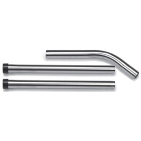 Chrome Extension Rod Kit for Numatic vacuums, including two straight and one curved rod, available in a 20-set case at DuraClean