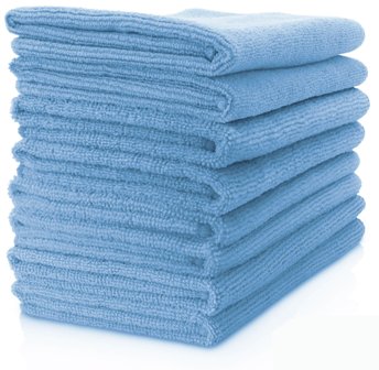 Wholesale 10 x 20 pack (200 units) DuraClean® Contract Microfibre Cloths, available in blue for hygienic organisation, available at DuraClean®