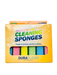 Pack of DuraClean multi-colored cleaning sponges on a white background