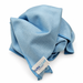 Blue glass polishing cloths shown unfolded
