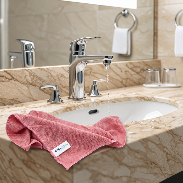 Duraclean microfibre cloths pink_for_sink