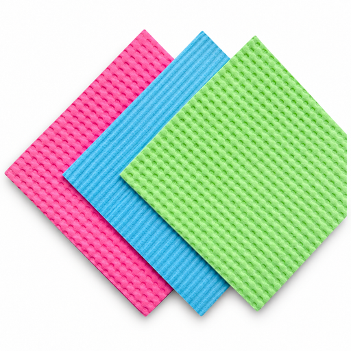 Cellulose sponge cloths in assorted colours