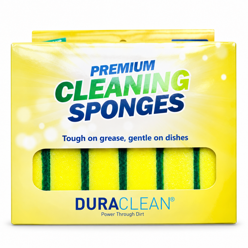 DuraClean yellow kitchen cleaning sponges