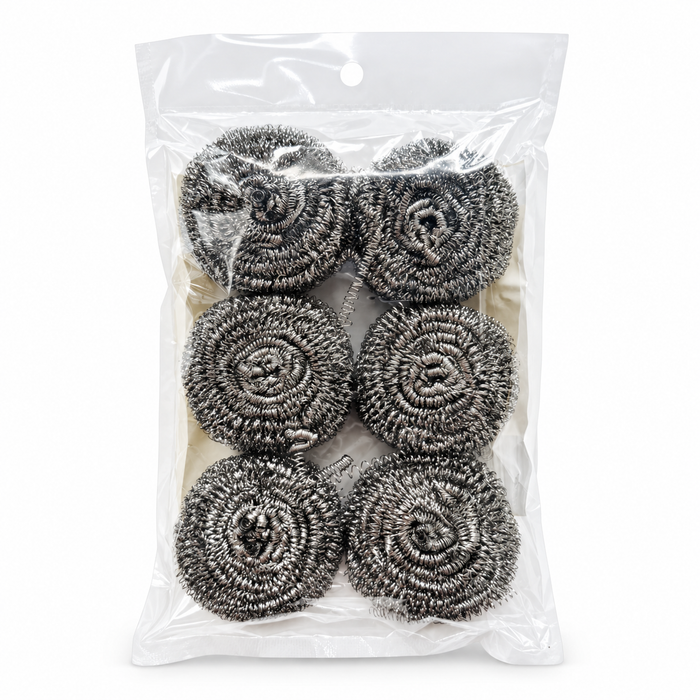 Stainless steel cleaning scourers